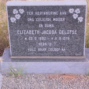 OELOFSE Elizabeth Jacoba 1892-1978