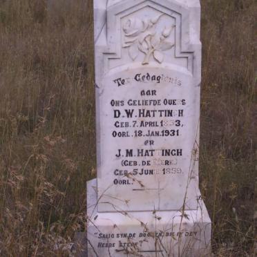 HATTINGH D.W. 1853-1931 &amp; J.M. DE KLERK 1859-
