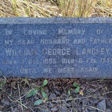LANGLEY William George 1895-1955