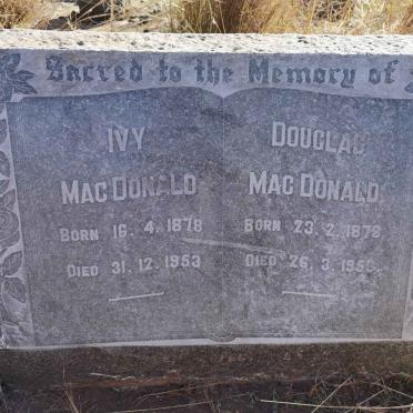MACDONALD Douglas 1878-1953 &amp; Ivy 1878-1953