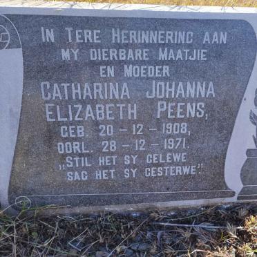 PEENS Catharina Johanna Elizabeth 1908-1971