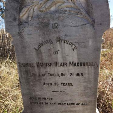 MACDONALD Samuel Hamish Blair -1918