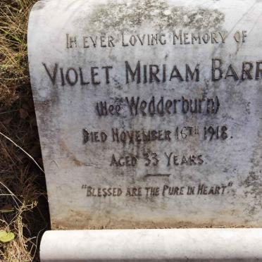 BARR Violet Miriam nee WEDDERBURN -1918
