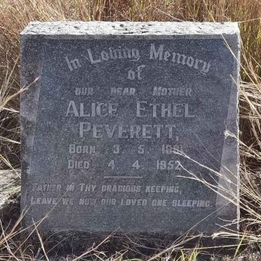 PEVERETT Alice Ethel 1881-1952