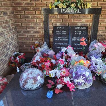 PAUL James 1902-1978 &amp; Elizabeth 1906-1964