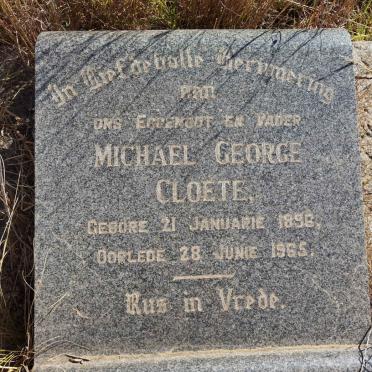 CLOETE Michael George 1896-1965