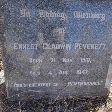 PEVERETT Ernest Gladwin 1910-1947