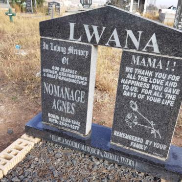 LWANA Nomanage Agnes 1942-1977