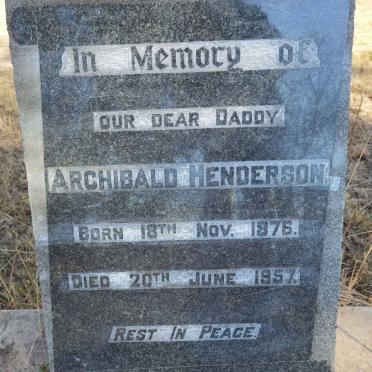 HENDERSON Archibald 1876-1957
