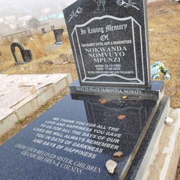 NOKWANDA Nomvuyo Mpunzi 1962-2020