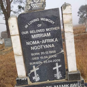 NGOTYANA Mirriam Nom-Afrika 1956-2009
