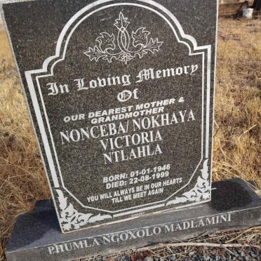 NTLAHLA Nonceba Nokhaya Victoria 1946-1999