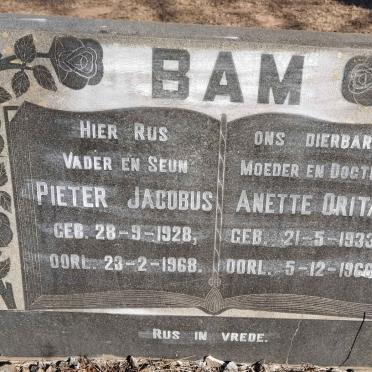 BAM Pieter Jacobus 1928-1968 &amp; Anette Orita 1933-1966