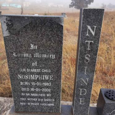 NTSINDE Nosimphiwe 1983-2002