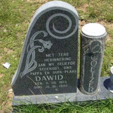 COETZER Dawid 1923-1992