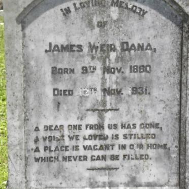 DANA James Weir 1880-1931