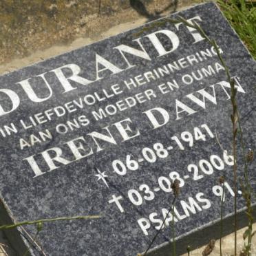 DURANDT Irene Dawn 1941-2006