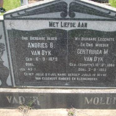 DYK Andries B., van 1879- &amp; Gertruida M. SCHUTTE 1884-1953