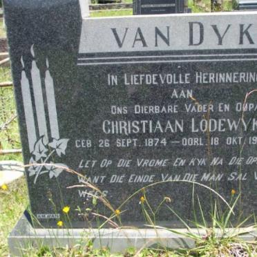 DYK Christiaan Lodewyk, van 1874-1968