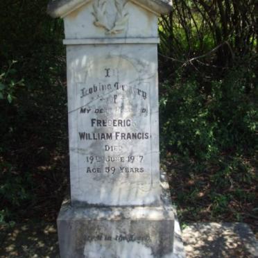 FRANCIS Frederick William -1917