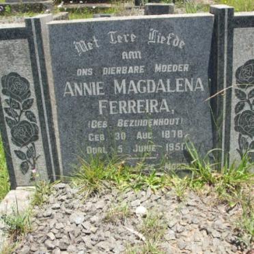 FERREIRA Annie Magdalena nee BEZUIDENHOUT 1878-195?