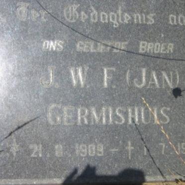 GERMISHUIS J.W.F. 1909-1985