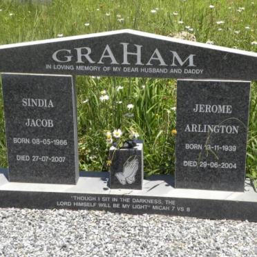 GRAHAM Jerome Arlington 1939-2004 &amp; Sindia Jacob 1966-2007
