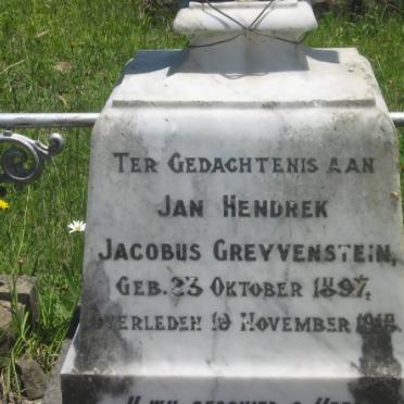 GREYVENSTEIN Jan Hendrek Jacobus 1897-1918