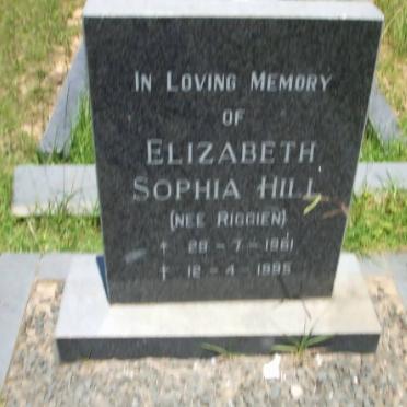 HILL Elizabeth Sophia nee RIGGIEN 1961-1995