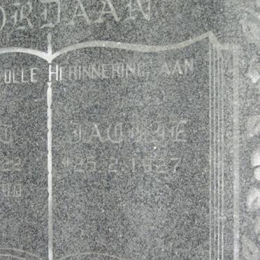 JORDAAN Matt 1922-1990 &amp; Jackie 1927- 