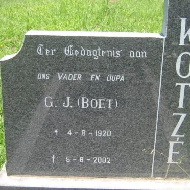 KOTZE G.J. 1920-2002
