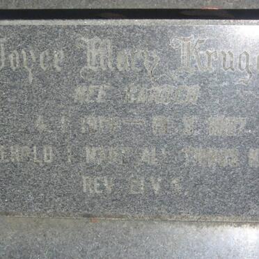 KRUGER Joyce Mary nee GARDEN 1914-1987