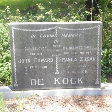 KOCK John Edward, de 1899- &amp; Francis Susan 1907-1975