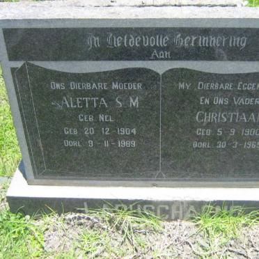 LABUSCHAGNE Christiaan 1900-1965 &amp; Aletta S.M. NEL 1904-1989