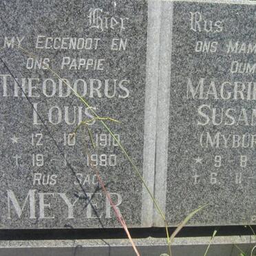 MEYER Theodorus Louis 1910-1980 &amp; Magrietha Susanna MYBURGH 1912-1980