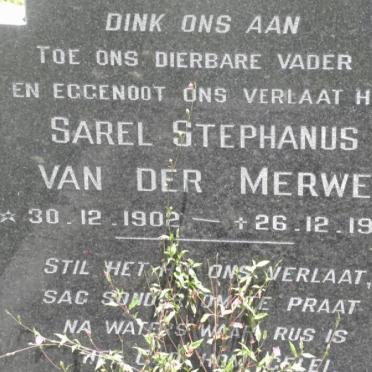 MERWE Sarel Stephanus, van der 1902-1969