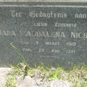 NICHOLS Mara Magdalena 1918-1951