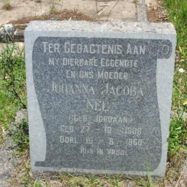 NEL Johanna Jacoba nee JORDAAN 1888-1960