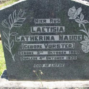 NAUDE Laetisia Catherina nee VORSTER 1860-1930
