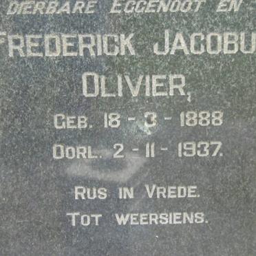 OLIVIER Frederick Jacobus 1888-1937