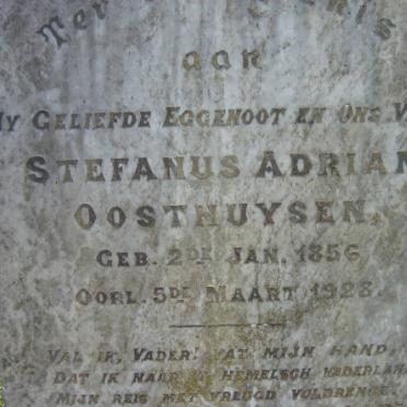 OOSTHUYSEN Stefanus Adrian 1856-1928