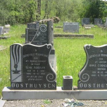 OOSTHUYSEN Izak Adriaan 1896-1969 &amp; Anna Cornelia BOTHA 1913-1990