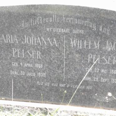 PELSER Willem Jacobus 1865-1938 &amp; Maria Johanna 1868-1935