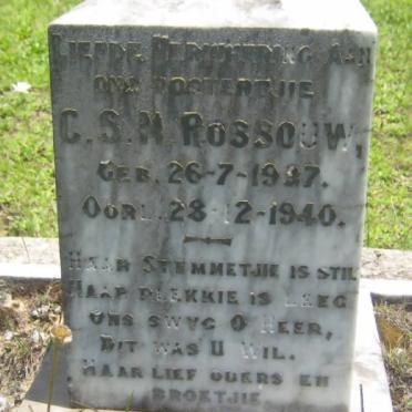 ROSSOUW C.S.M. 1937-1940