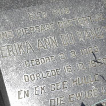 RANDT Erika Ann, du 1963-1968