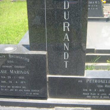 RANDT Danie Marinos, du 1930-1971 &amp; Petronella S.M.J. RHEEDER 1922-