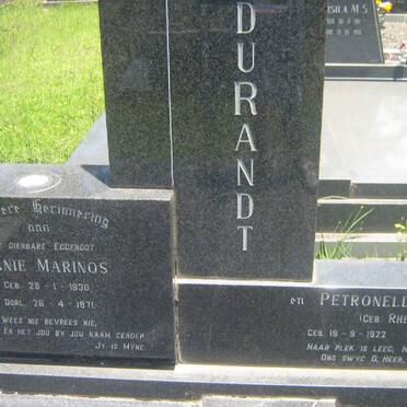 RANDT Danie Marinos, du 1930-1971 &amp; Petronella S.M.J. RHEEDER 1922-