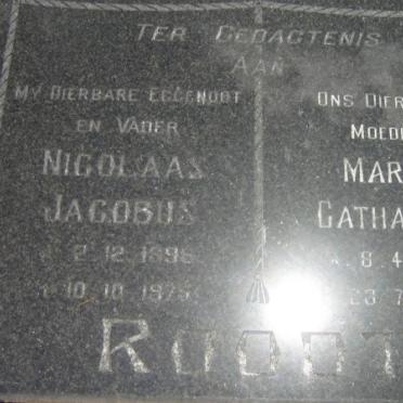 ROODT Nicolaas Jacobus 1896-1975 &amp; Maria Catharina 1911-1984