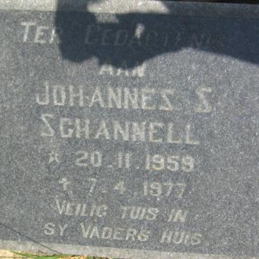 SCHANNELL Johannes S. 1959-1977