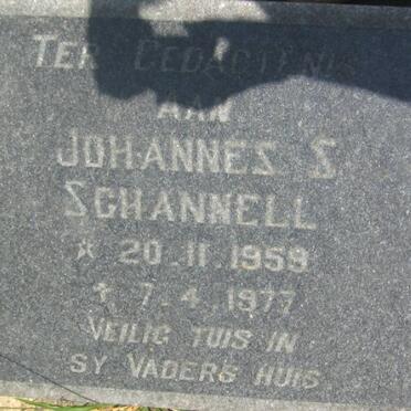 SCHANNELL Johannes S. 1959-1977